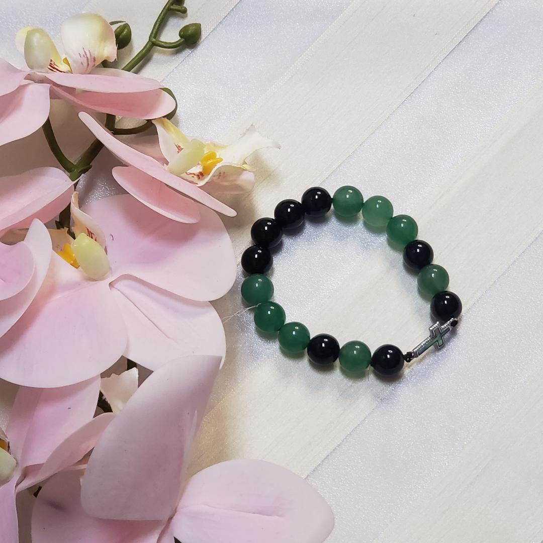 Jade and Black with Cross